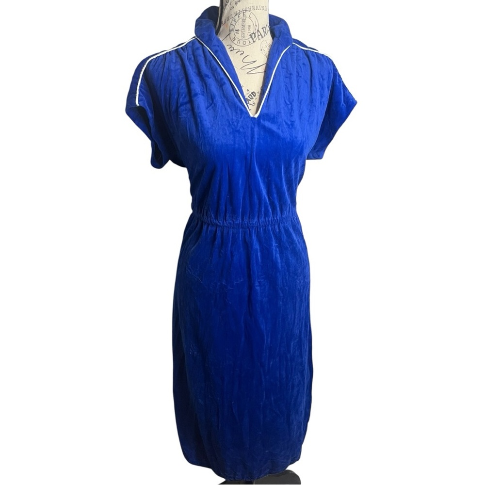 Vintage 70’s Velour Shirt Dress